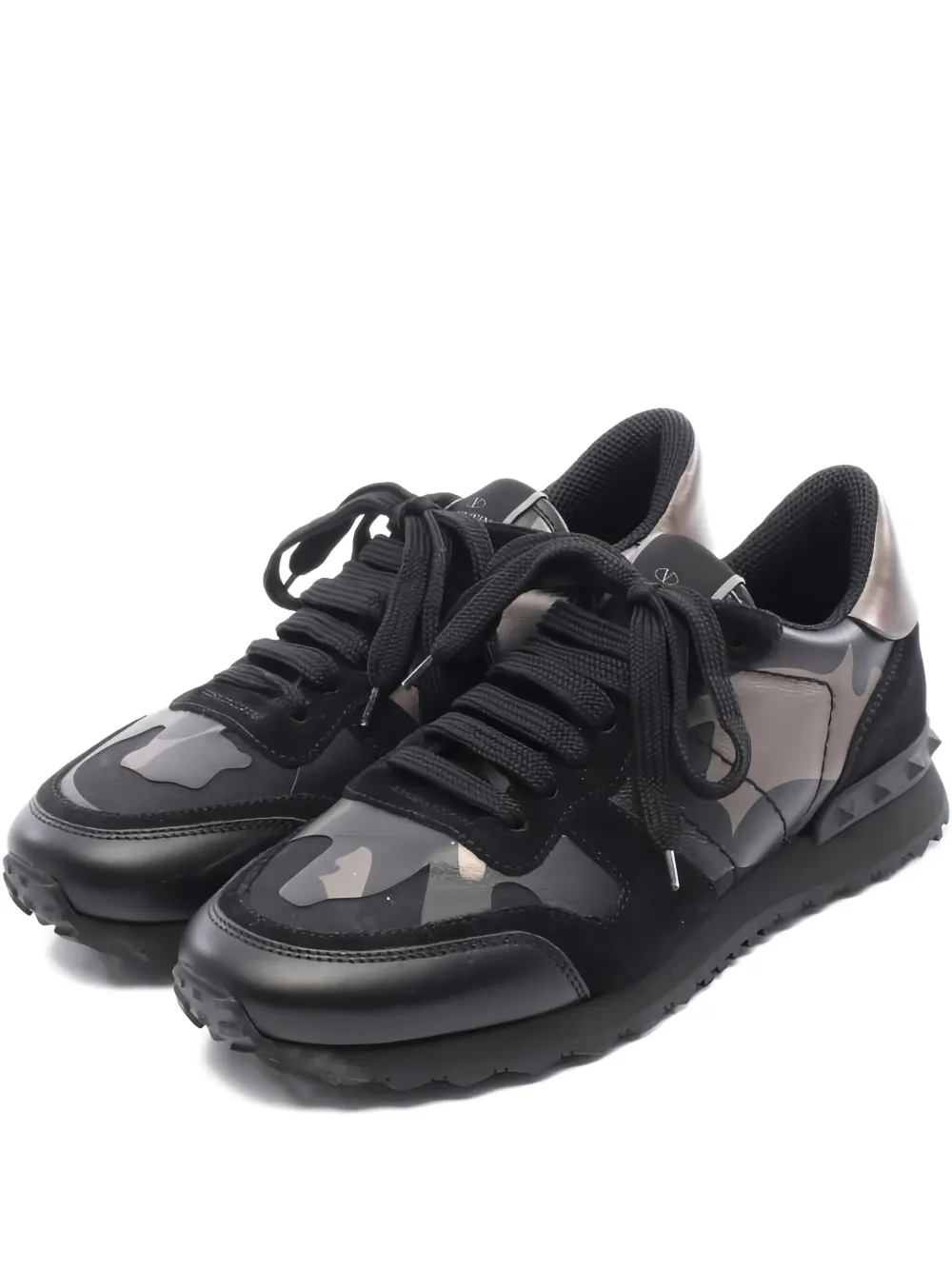 Valentino Garavani Pre-Owned 2010s camouflage sneakers | Black | Image 1