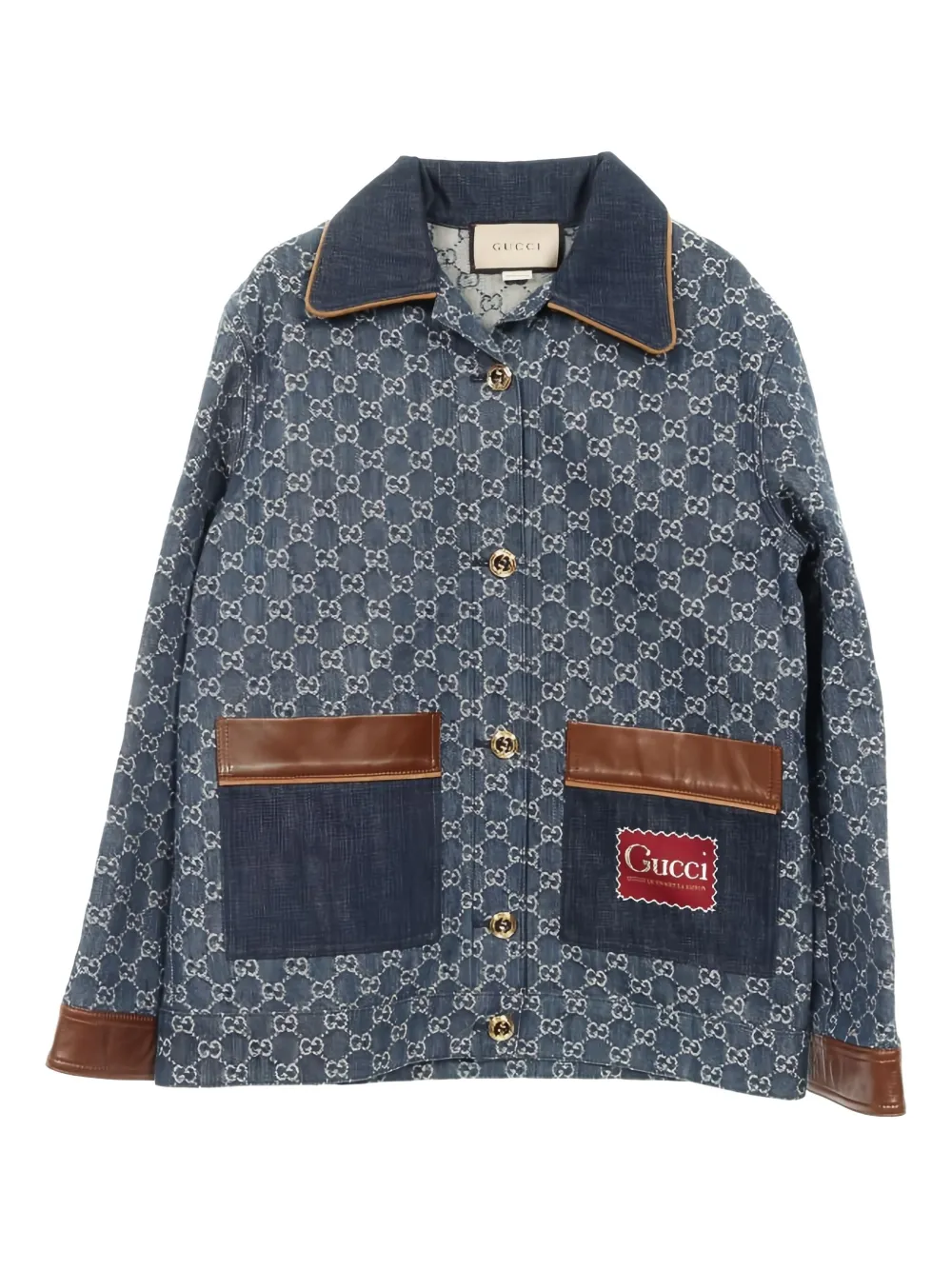 Gucci Pre-Owned 2010s GG-pattern jacket | Blue | Image 1
