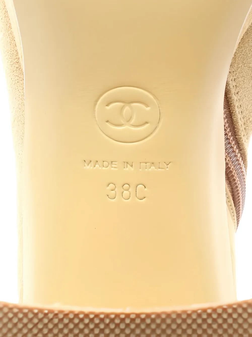 Pre-owned Chanel 2020s 95mm Platform Zip Boots In Neutral