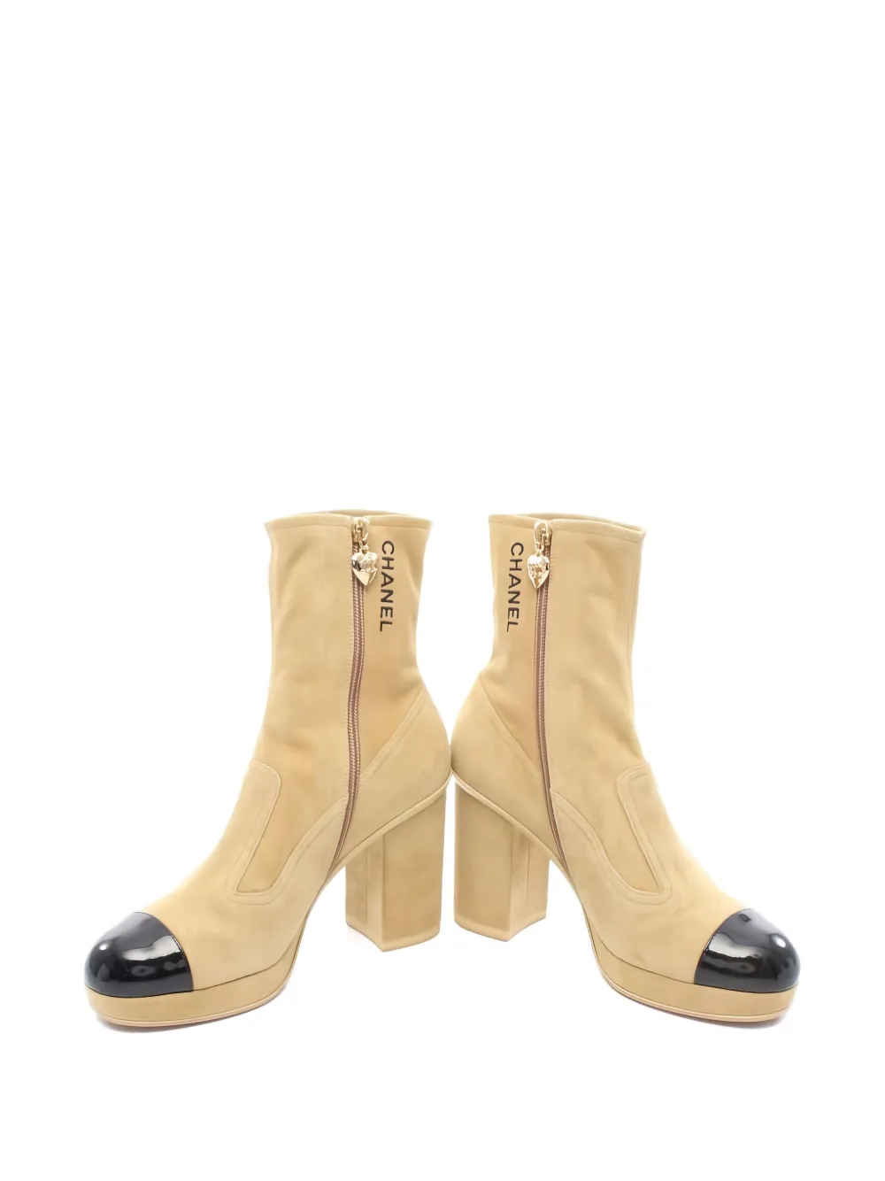 CHANEL Pre-Owned 2020s 95mm platform zip boots | Image 2