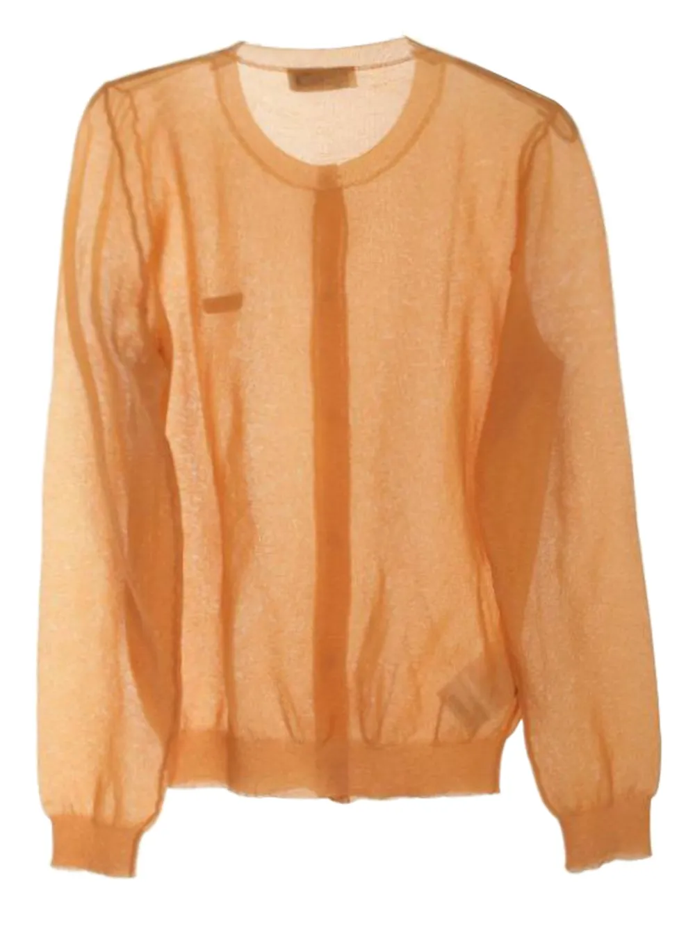Pre-owned Miu Miu 2010s Logo-patch Cardigan In Orange