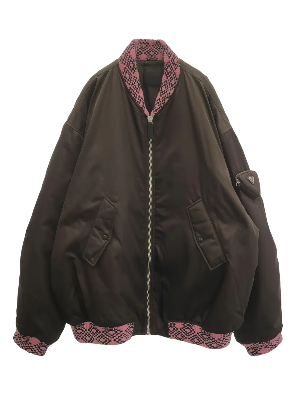 Prada Pre-Owned 2010s zip-fastening bomber jacket | Brown | Image 1