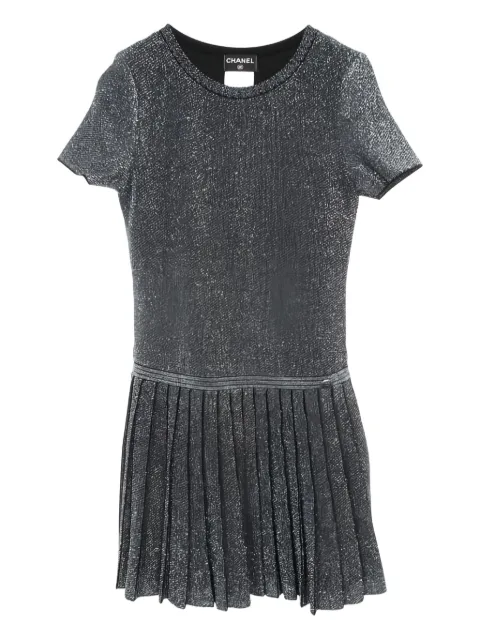 CHANEL Pre-Owned 1986-1988 pleated mini dress