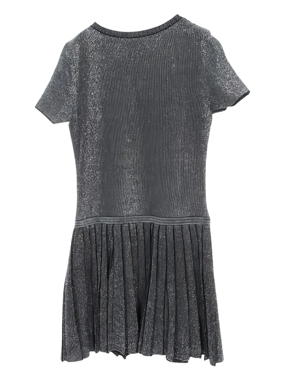 CHANEL Pre-Owned 1986-1988 geplooide mini-jurk - Zwart