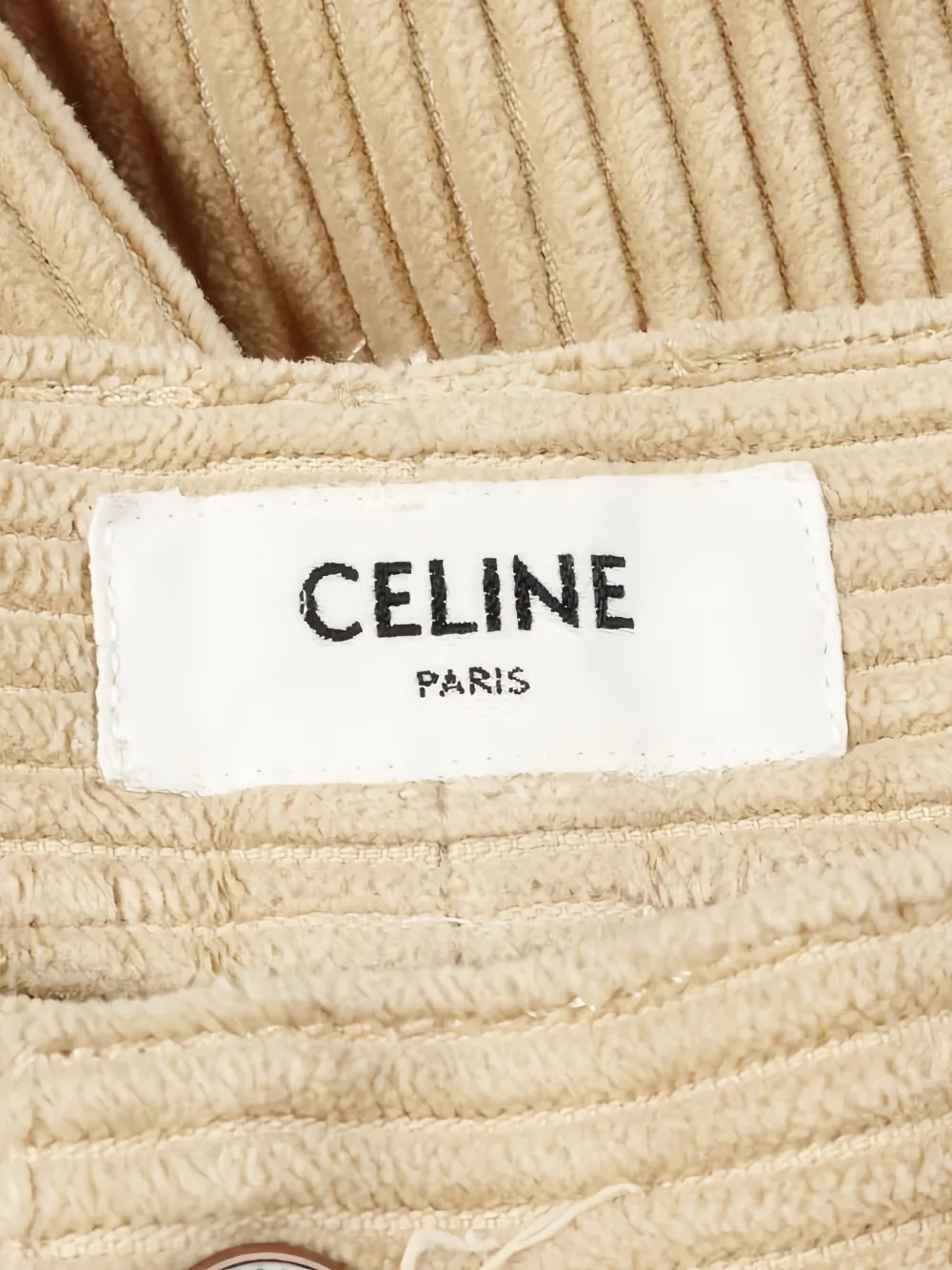 Pre-owned Celine 2010s Corduroy Trousers In Neutral