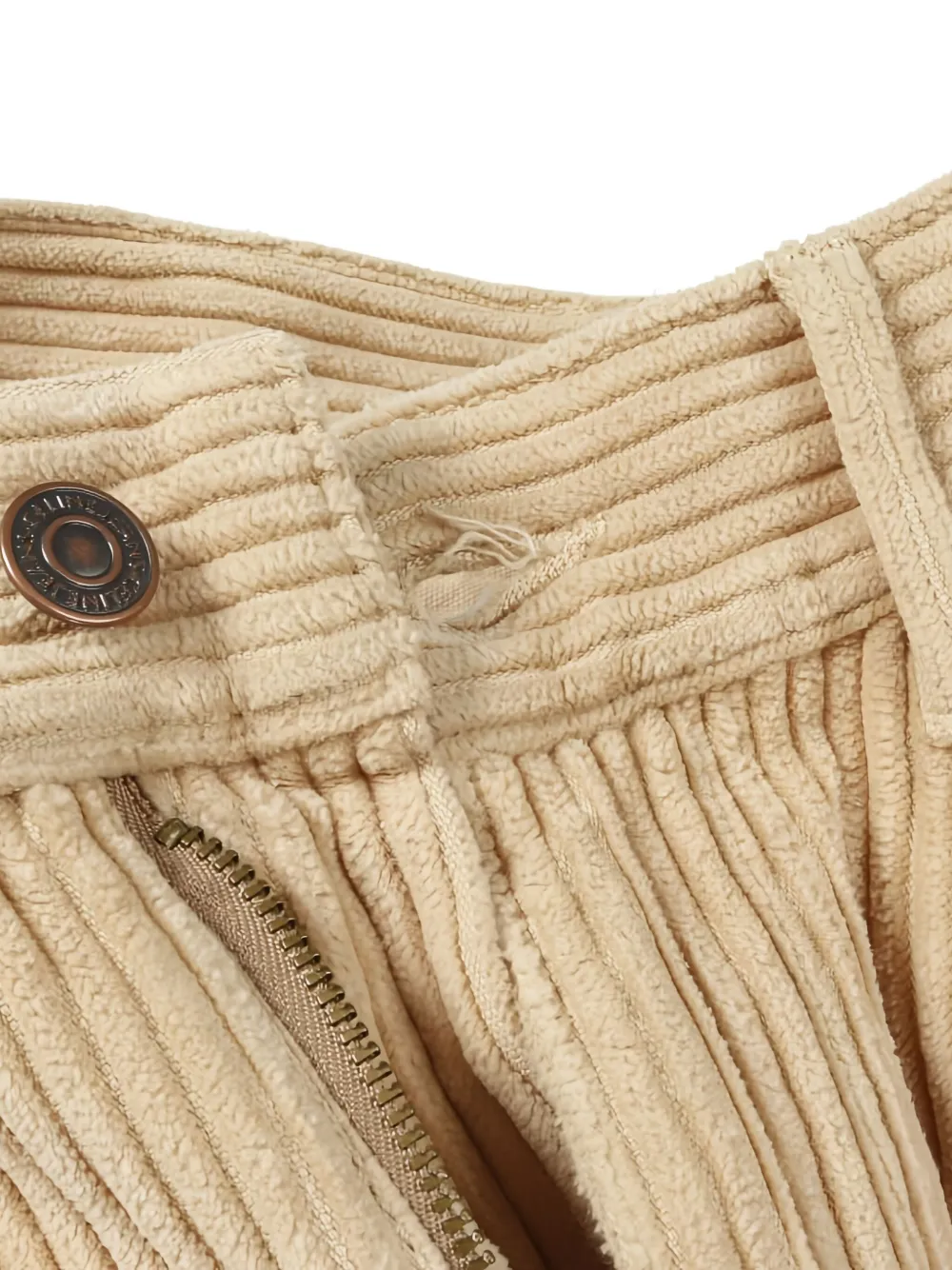 Pre-owned Celine 2010s Corduroy Trousers In Neutral