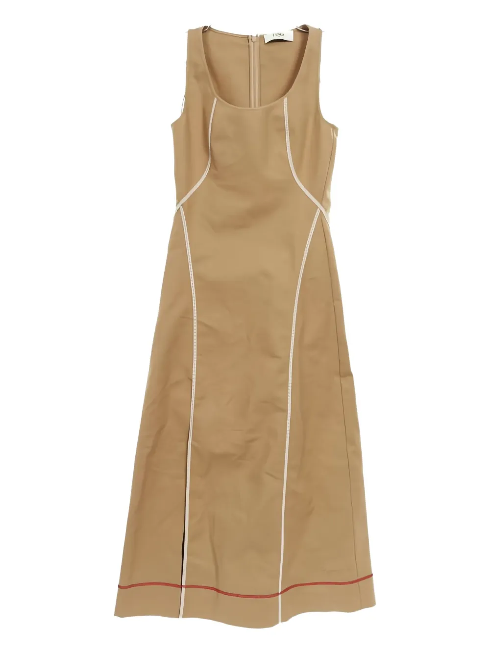 Fendi Pre-Owned 2010s cotton midi dress | Neutrals | Image 1