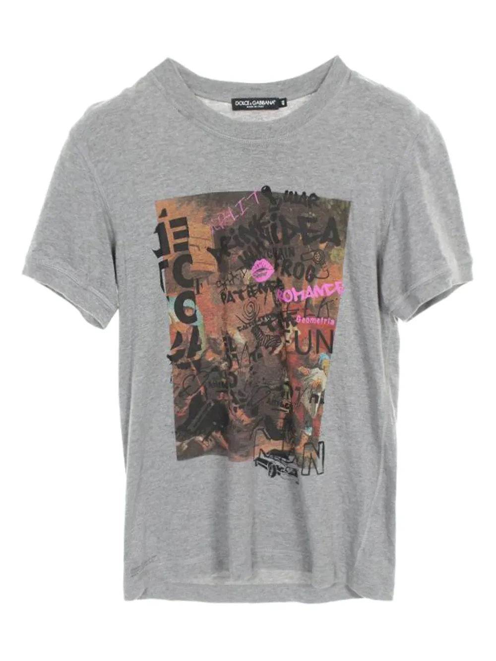 Dolce & Gabbana Pre-Owned 2010s print cotton T-shirt | Grey | Image 1