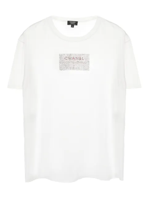 CHANEL Pre-Owned 1986-19888 rhinestone-embellished crew-neck T-shirt