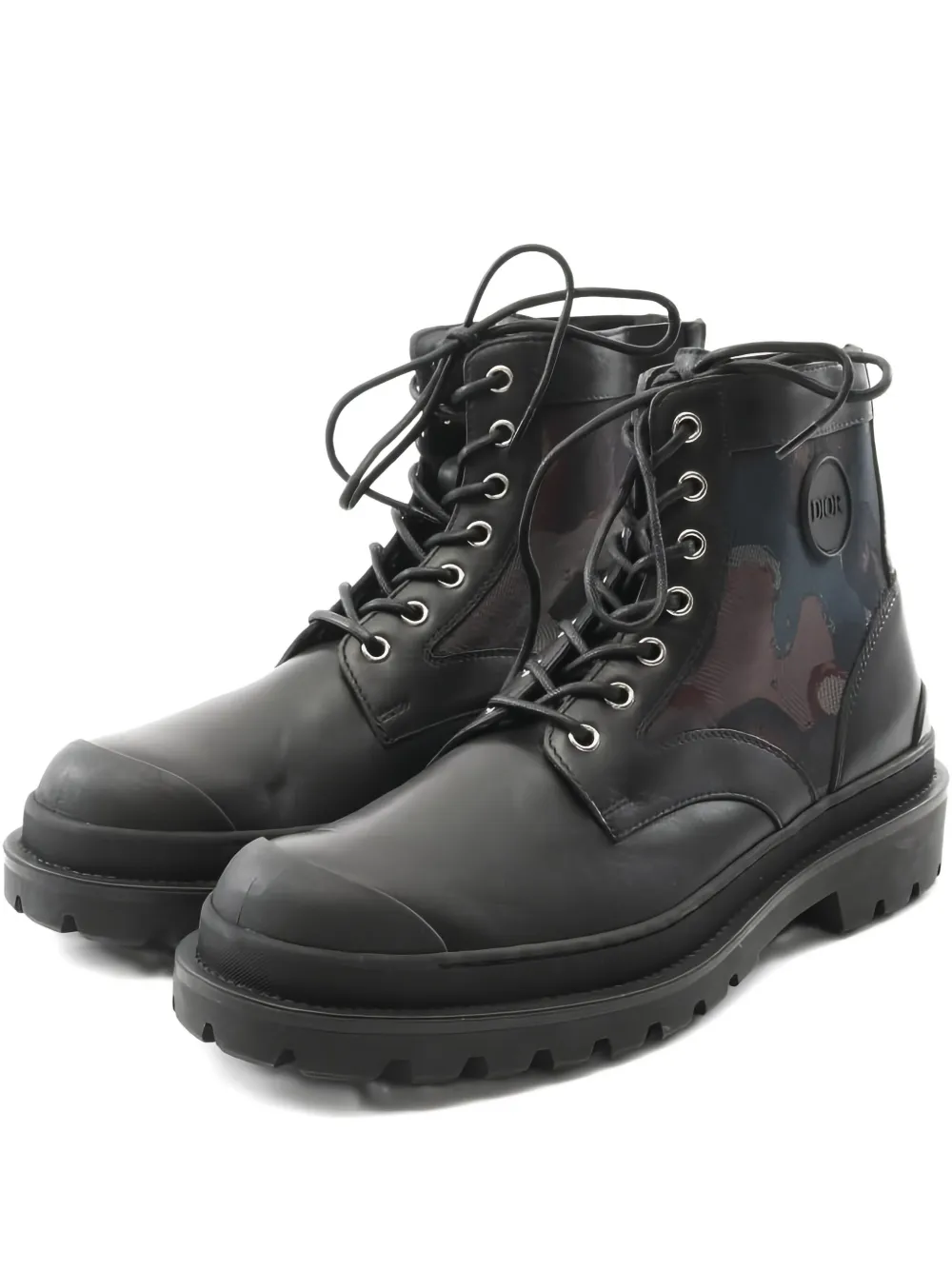 Christian Dior Pre-Owned 2010s Explorer combat boots - ブラック Christian Dior Pre-Owned 2010s Explorer combat boots - ブラック