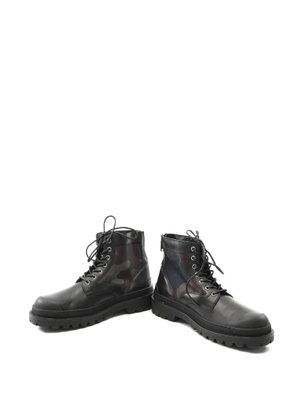 Christian Dior Pre-Owned 2010s Explorer Combat Boots Black