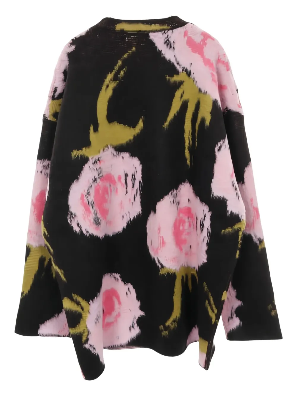 Balenciaga Pre-Owned 2010s floral-intarsia crew-neck sweater | Image 2