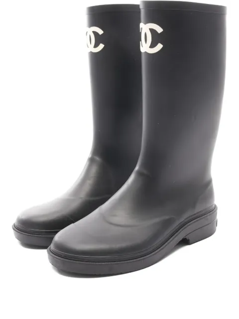 CHANEL Pre-Owned 1986-1988 CC rain boots