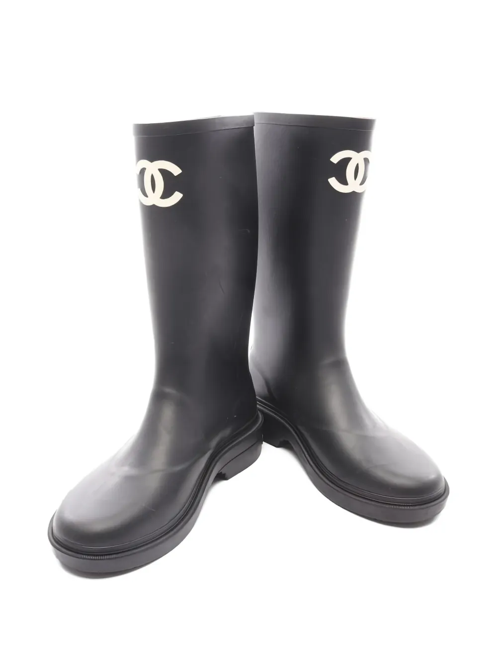 CHANEL Pre-Owned 1986-1988 CC rain boots | Image 2