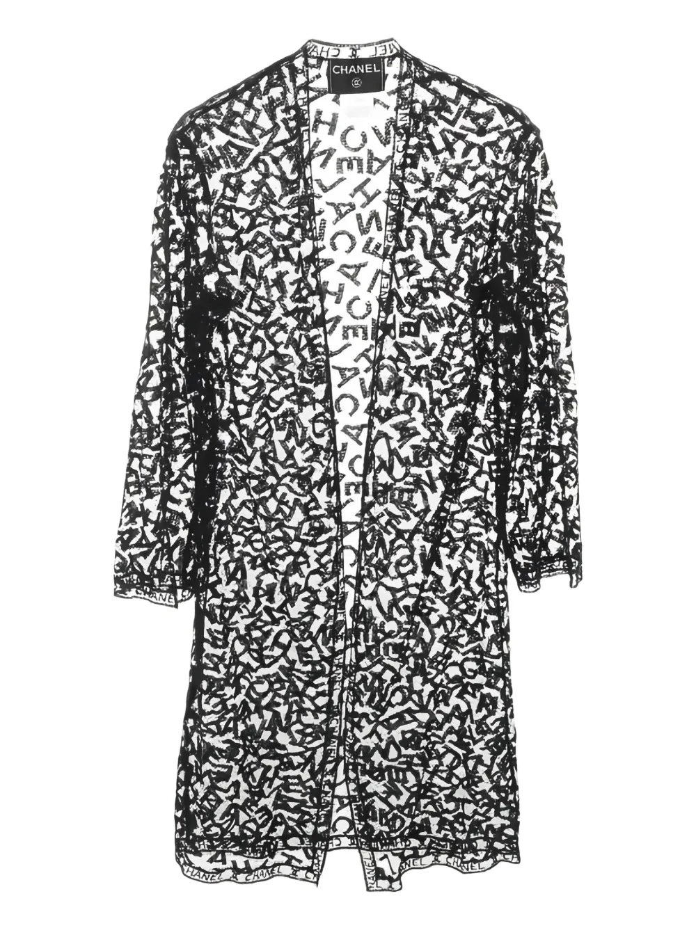 CHANEL Pre-Owned 1986-1988 lace coat | Black | Image 1