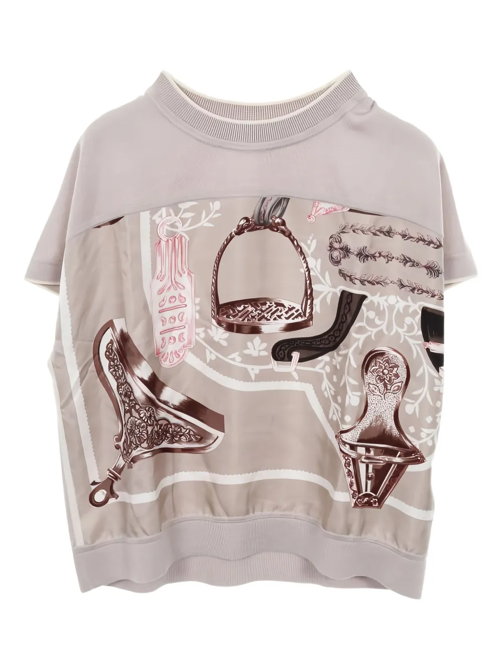 Hermès Pre-Owned graphic-print blouse | Neutrals | Image 1