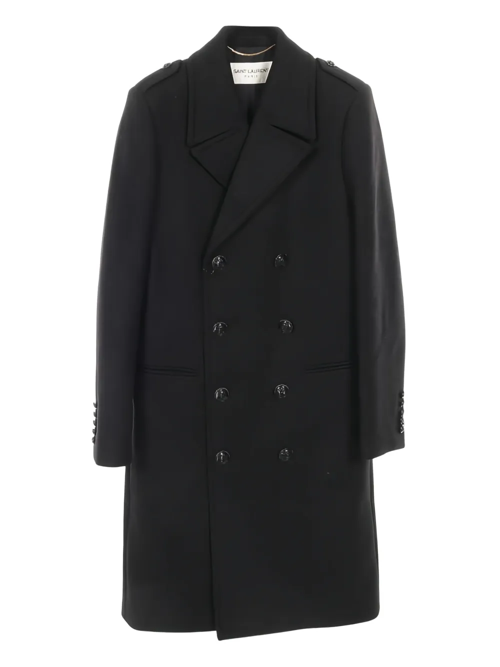 Saint Laurent 2010s double-breasted coat | Black | Image 1
