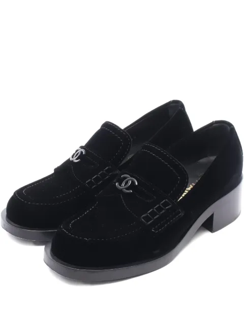 CHANEL Pre-Owned mocasines con logo CC 1986-1988