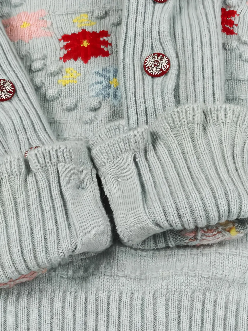 CHANEL Pre-Owned 1986-1988 floral-intarsia turtleneck sweater | Image 2