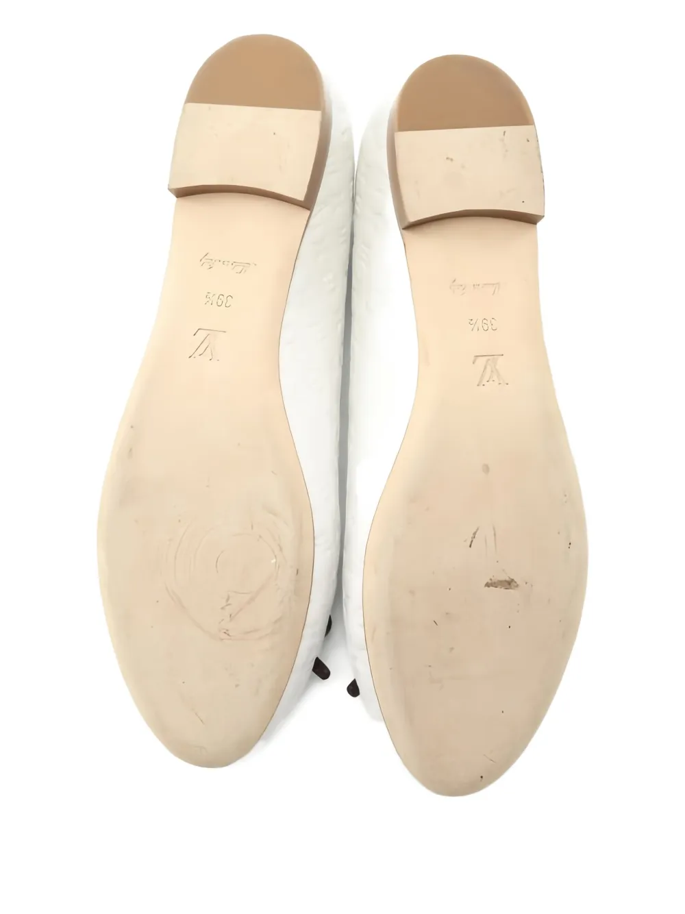 Pre-owned Louis Vuitton 2010s Nina Ballet Flats In White