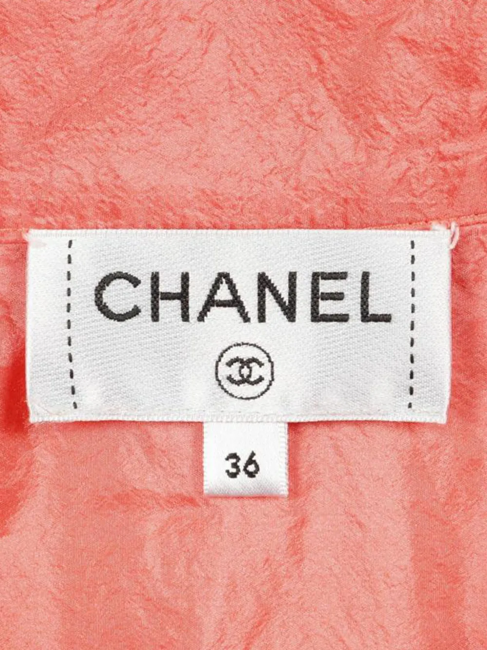 Pre-owned Chanel 1986-1988 Logo-embroidered Blouse In Orange