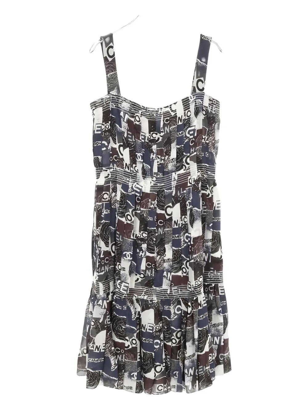 CHANEL Pre-Owned 1986-1988 pleated mini dress - Nero