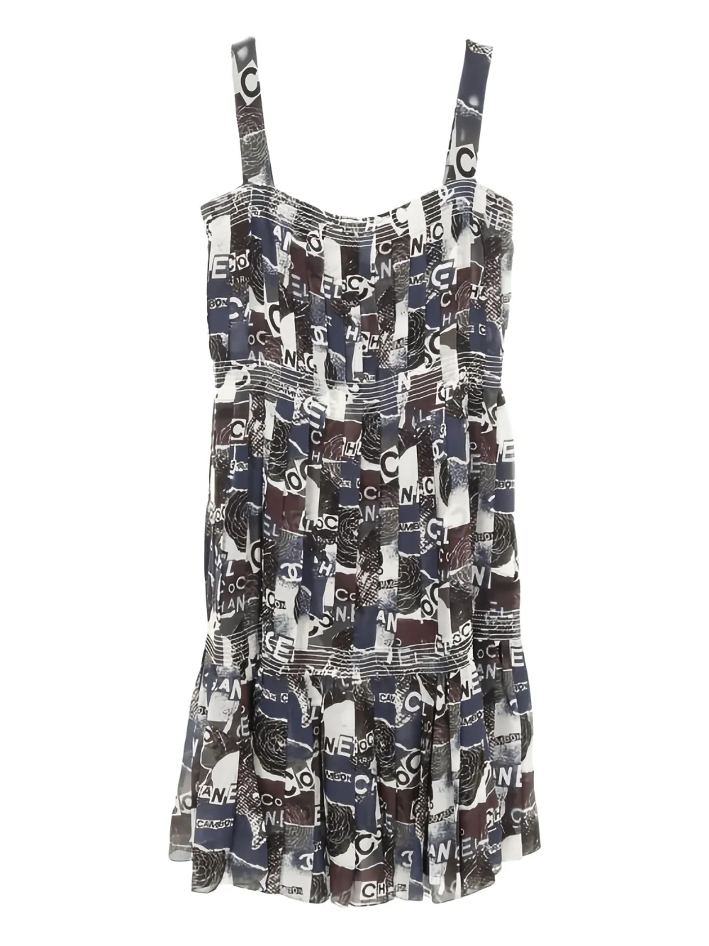 CHANEL Pre-Owned 1986-1988 pleated mini dress | Black | Image 1