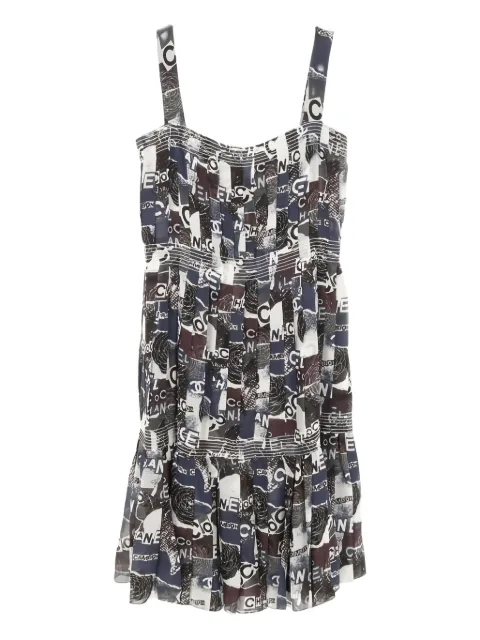 CHANEL Pre-Owned 1986-1988 pleated mini dress
