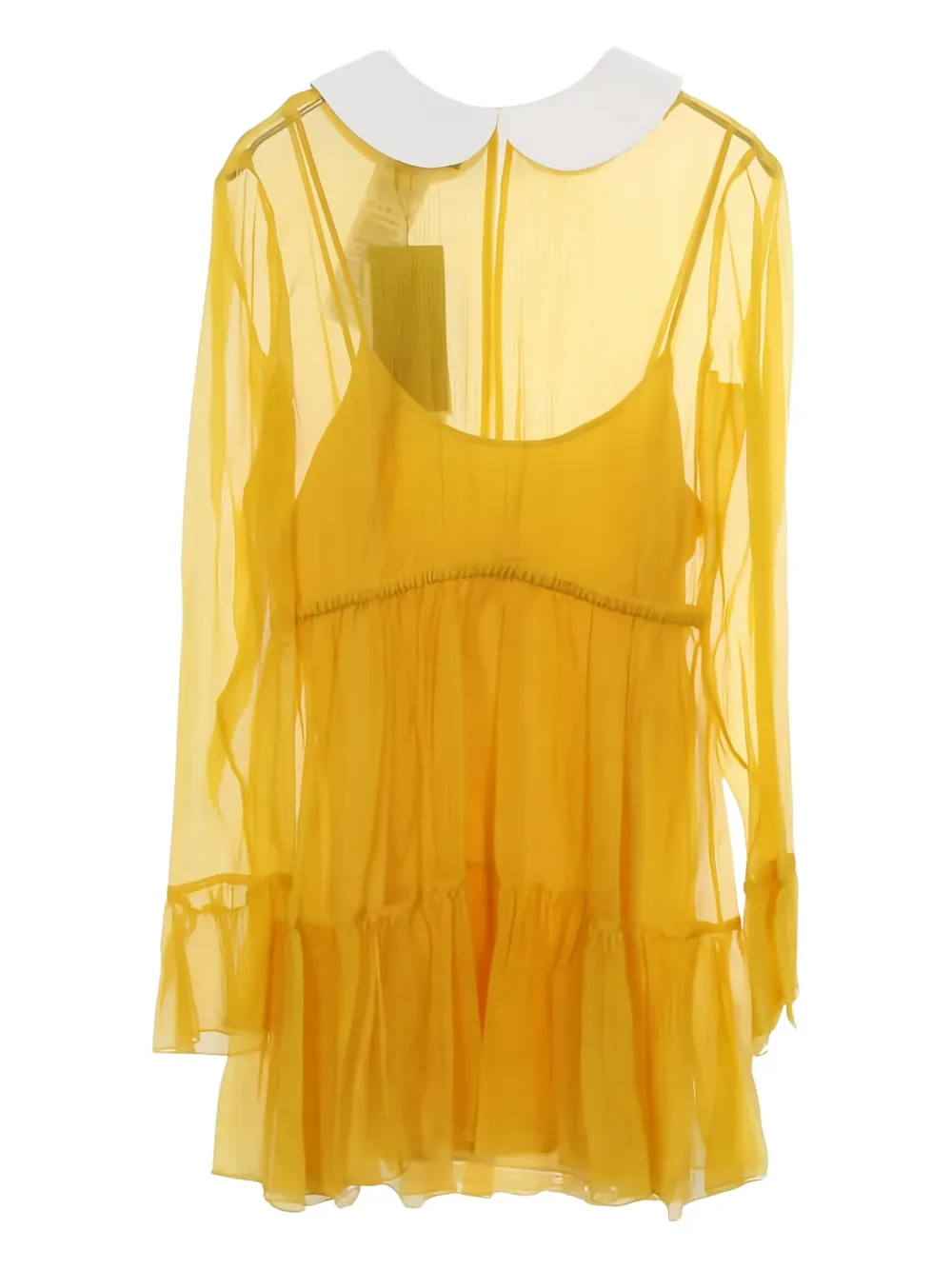 Gucci Pre-Owned 2020s ruffled midi dress - Arancione