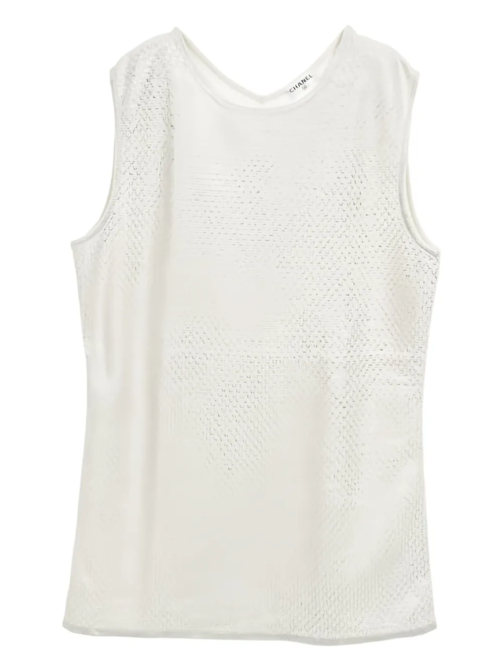 CHANEL Pre-Owned 1986-1988 sleeveless knit top - Grigio