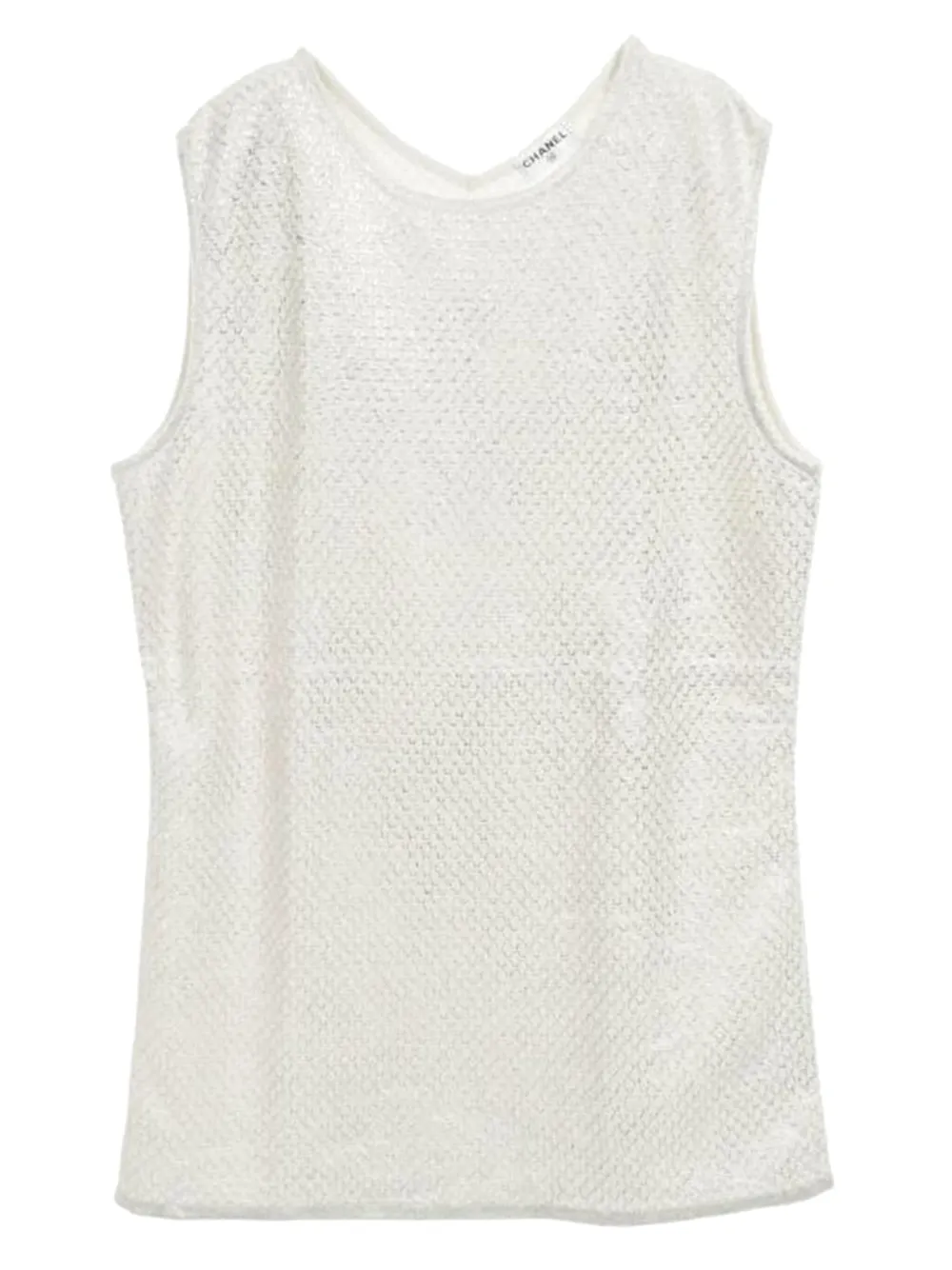 CHANEL Pre-Owned 1986-1988 sleeveless knit top | Grey | Image 1