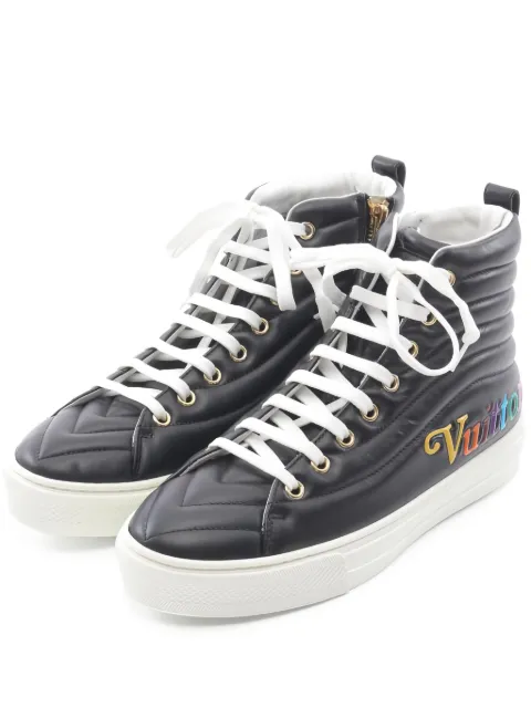 Louis Vuitton Pre-Owned 2010s quilted high-cut trainers