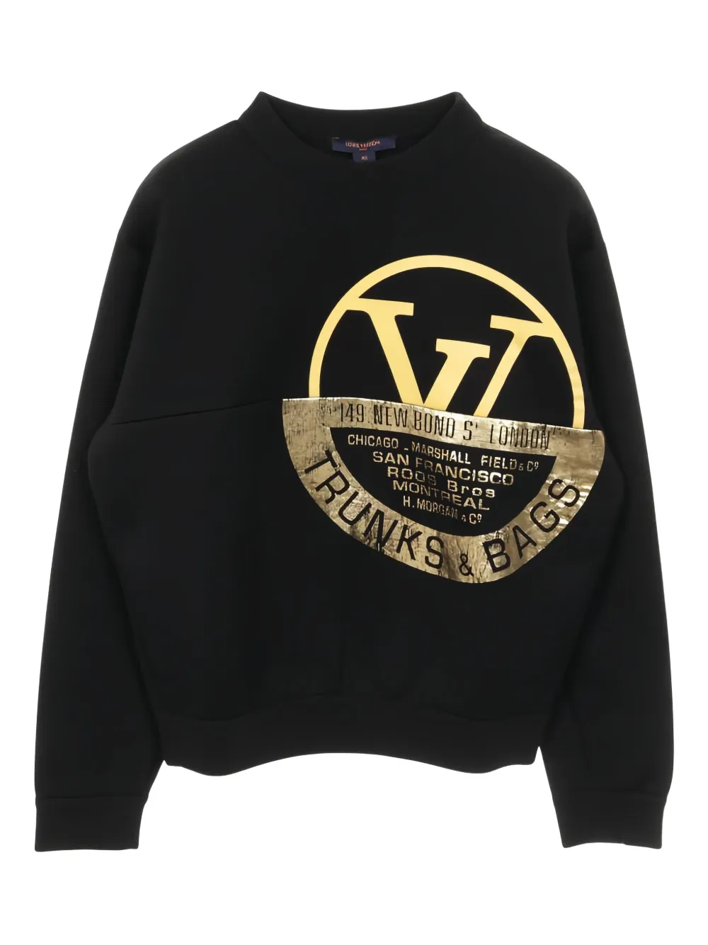 Pre-owned Louis Vuitton 2010s Circle-logo Sweatshirt In Black