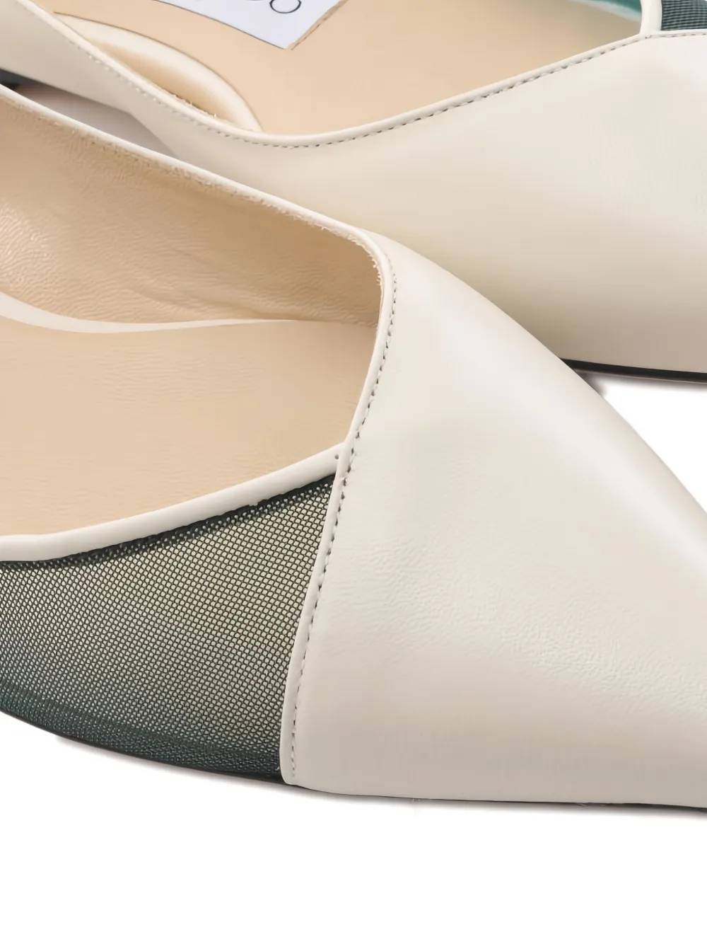 Pre-owned Jimmy Choo 2020s Pointed Flat Shoes In Neutral