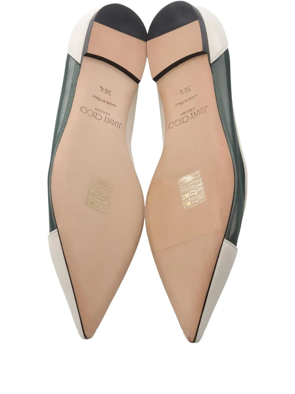 Jimmy Choo Pre-Owned 2020s pointed flat shoes | Neutrals | Image 1