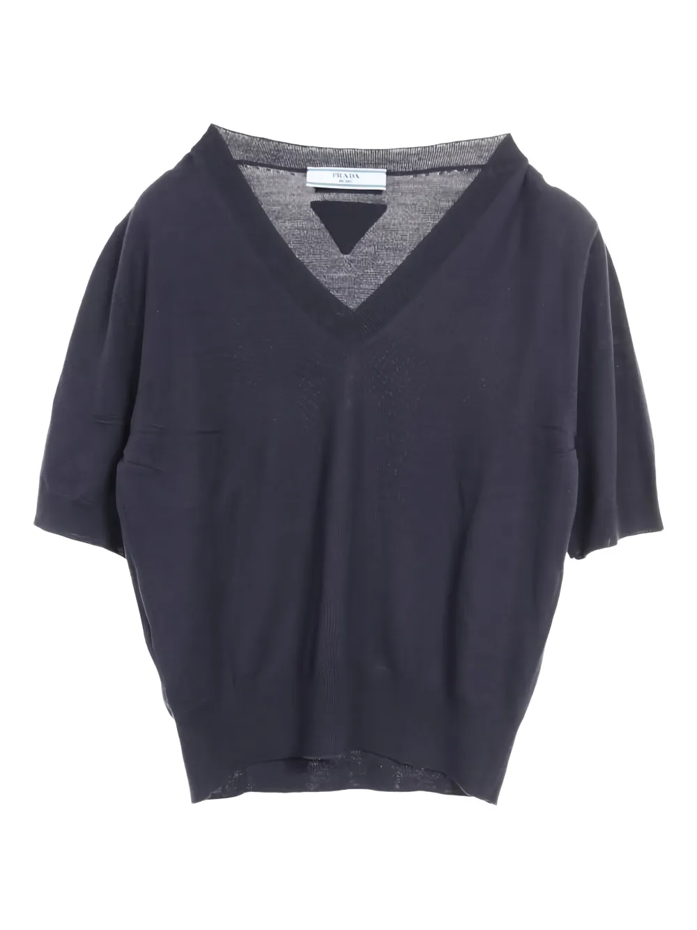 Pre-owned Prada 2010s V-neck T-shirt In Blue