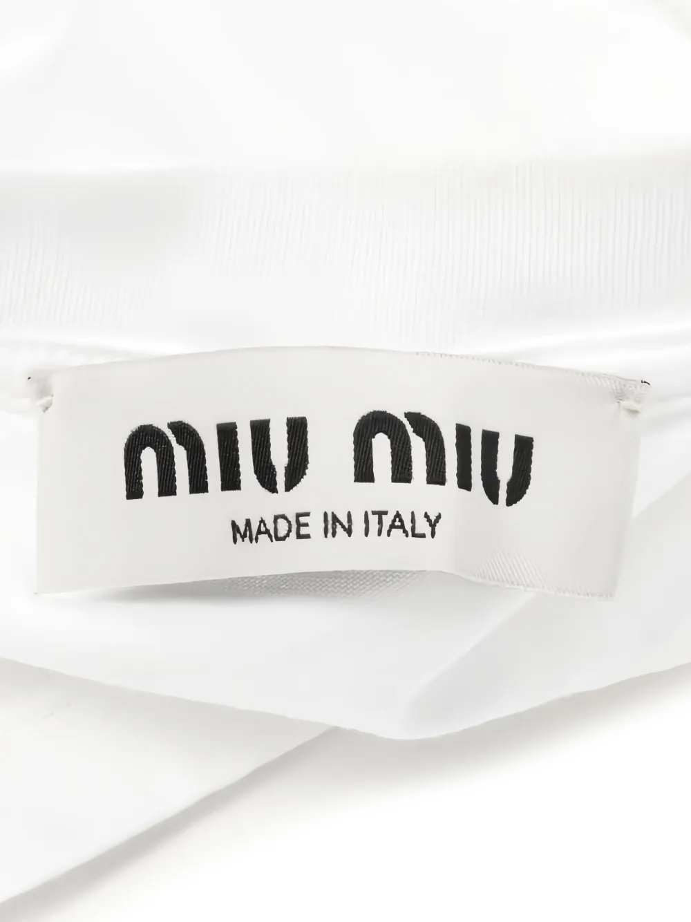 Pre-owned Miu Miu 2010s Embroidered-logo Cotton T-shirt In White