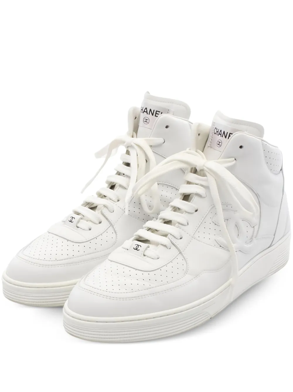 CHANEL Pre-Owned 1986-1988 high-cut sneakers | White | Image 1