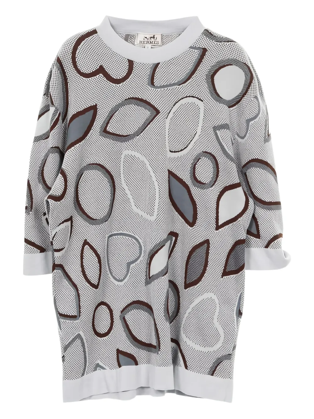 Hermès Pre-Owned 2010s patterned crew-neck T-shirt | Grey | Image 1