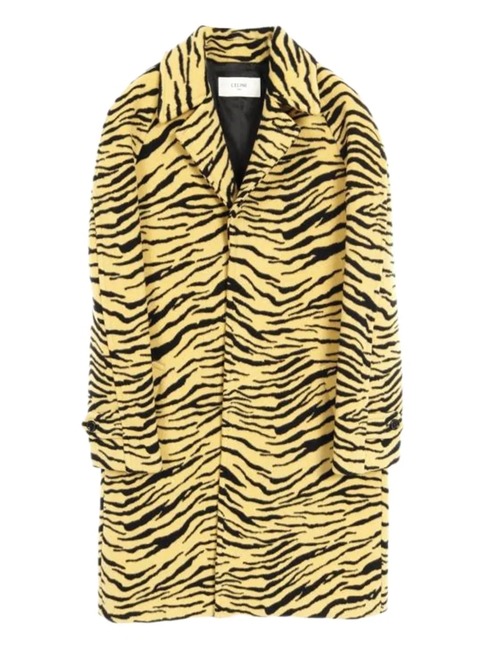 Celine Pre-Owned 2010s patterned wool coat | Yellow | Image 1