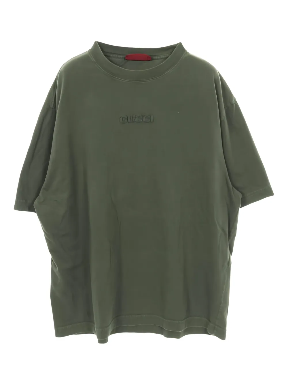 Gucci Pre-Owned 00s logo-patch crew-neck T-shirt | Green | Image 1
