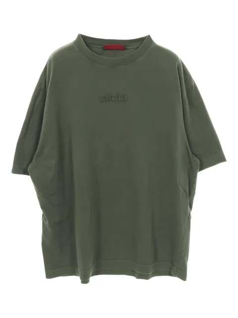 Gucci Pre-Owned playera con cuello redondo y parche del logo 2000