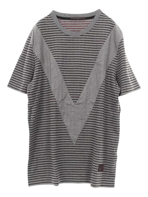 Louis Vuitton Pre-Owned stribet T-shirt med rund hals fra 2010'erne