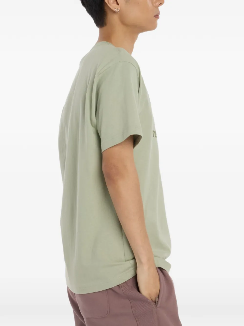New Balance Athletics T-shirt met logo Groen