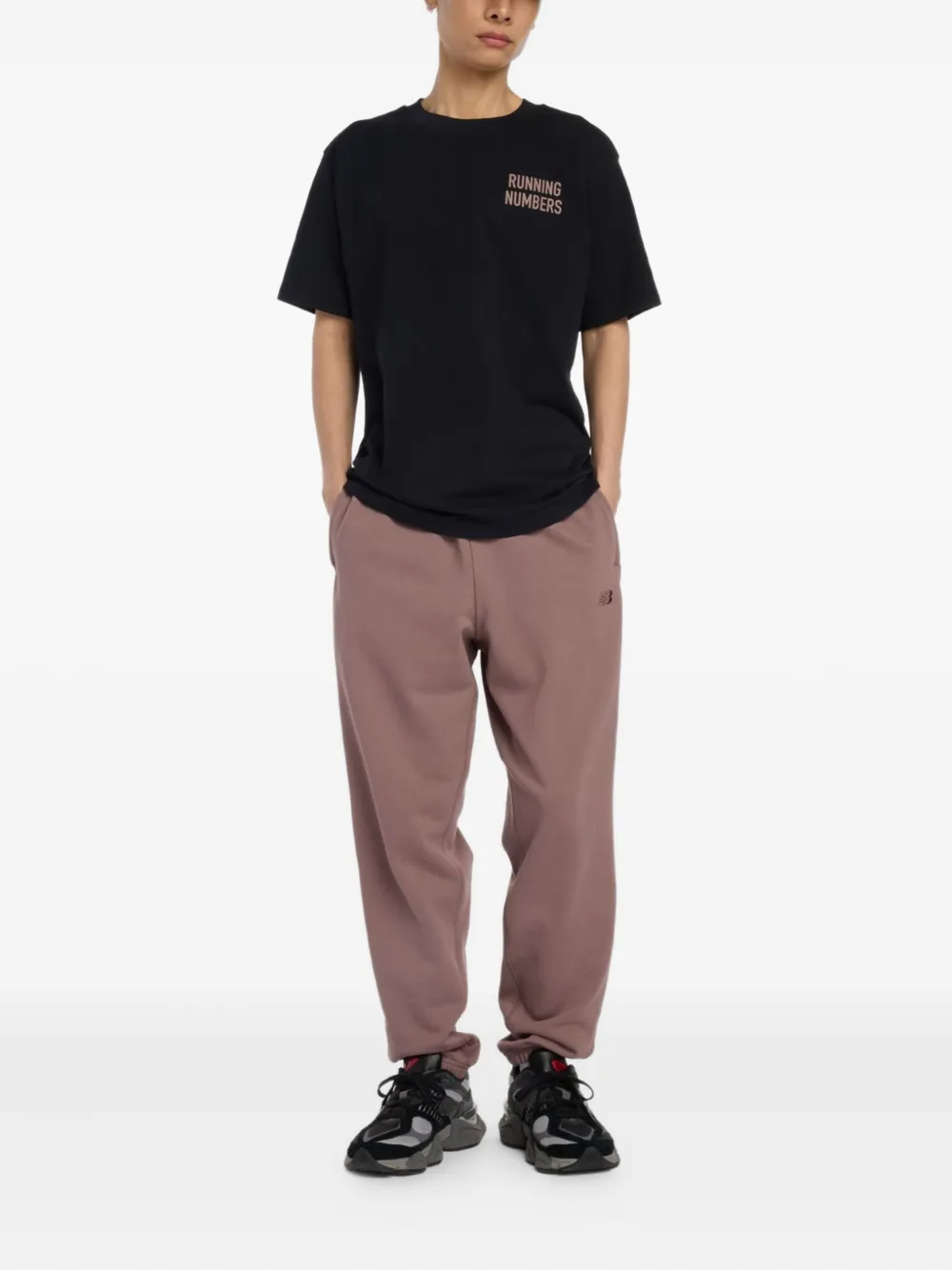 New Balance Joggingbroek met geborduurd logo - Bruin