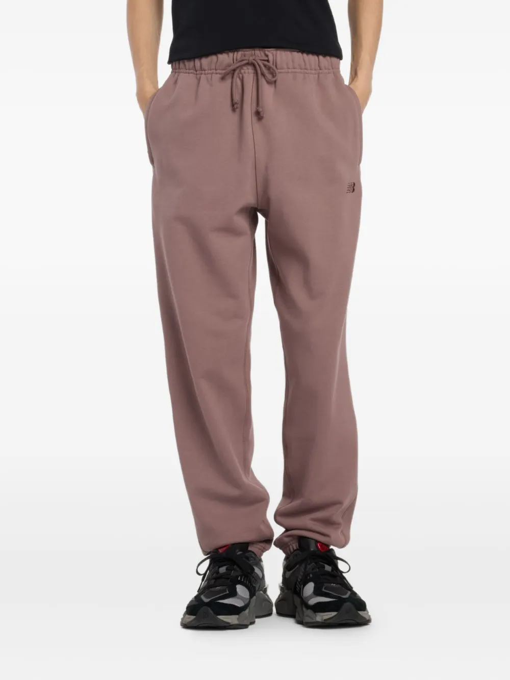 New Balance Joggingbroek met geborduurd logo Bruin