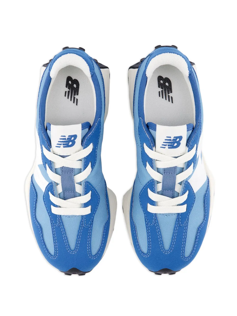 New Balance Kids 327 sneakers met oversized logo Blauw