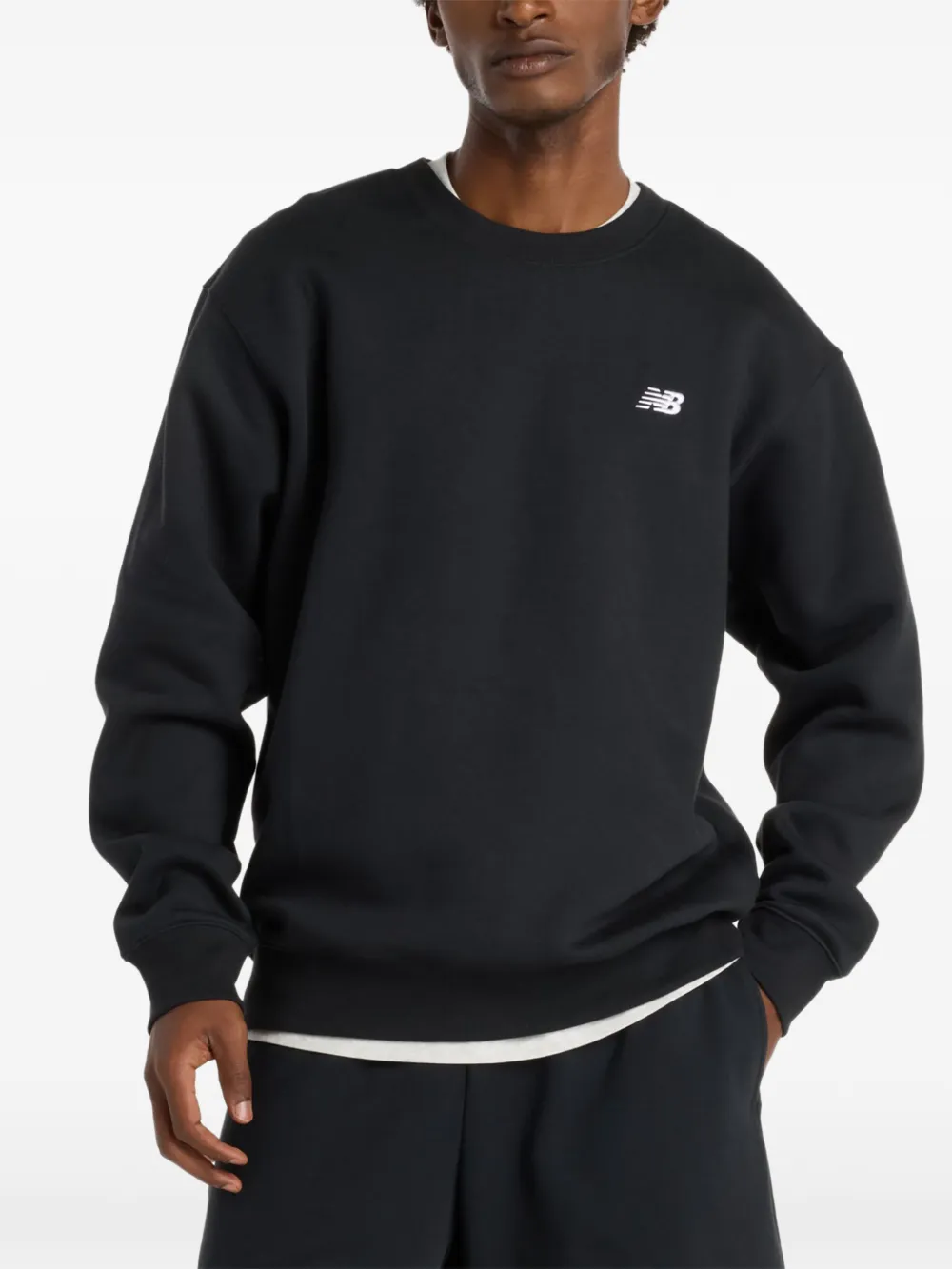 New Balance Felpa con logo ricamato - Nero