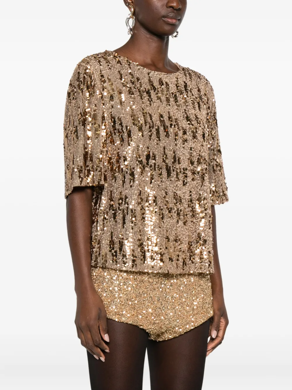 Aniye By Sequin-embellished Blouse In Neutral