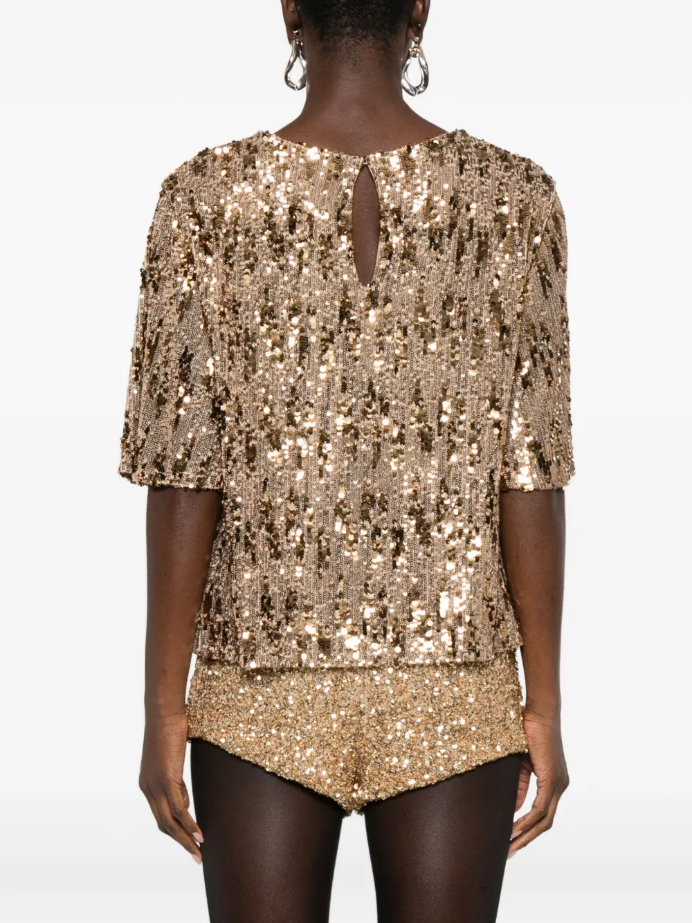 Aniye By Sequin-embellished Blouse In Neutral